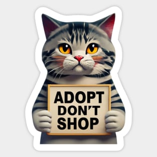 Adopt, Don't Shop! Pet Adoption Rocks Sticker